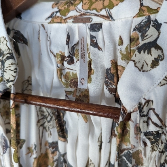 FREE PEOPLE floral tunic top dress xs damaged - Picture 5 of 7